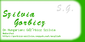 szilvia gorbicz business card